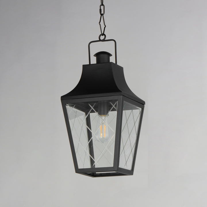 Maxim - 30369CLBK - One Light Outdoor Pendant - Storybook - Black
