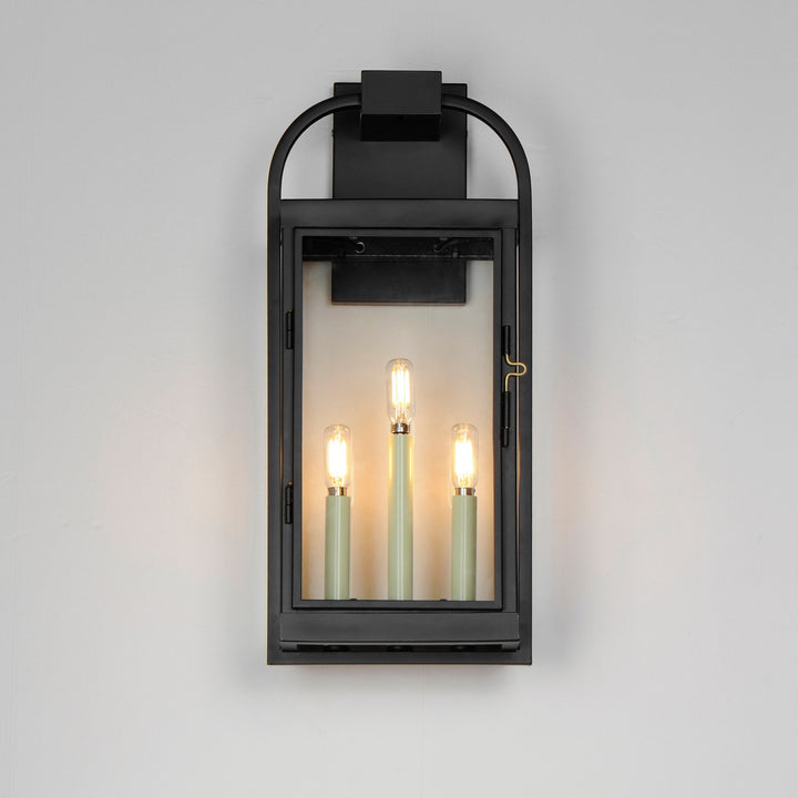Maxim - 30804CLBK - Three Light Outdoor Wall Sconce - Bonham - Black
