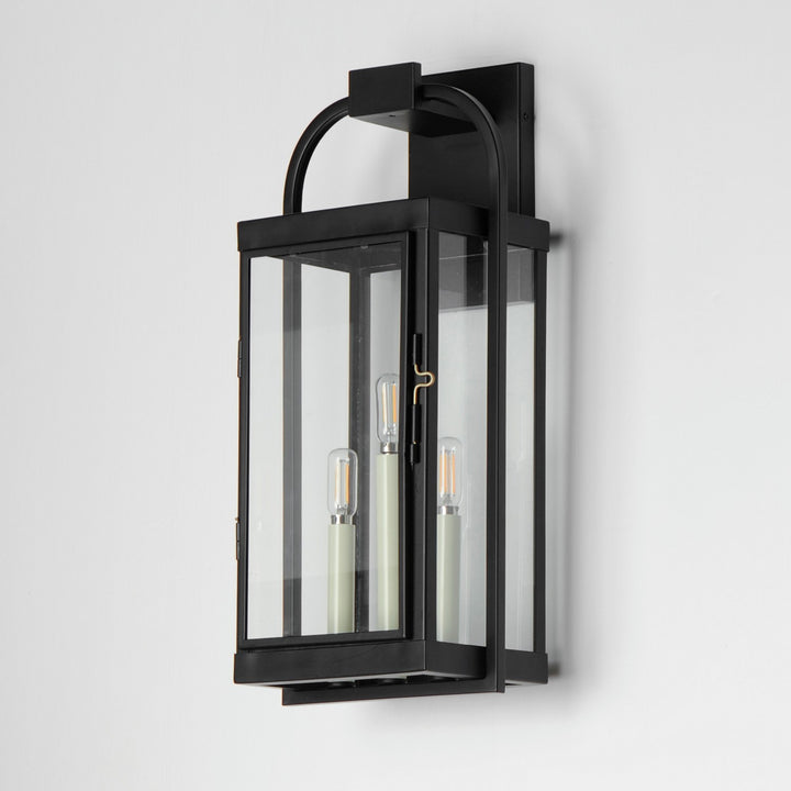 Maxim - 30804CLBK - Three Light Outdoor Wall Sconce - Bonham - Black
