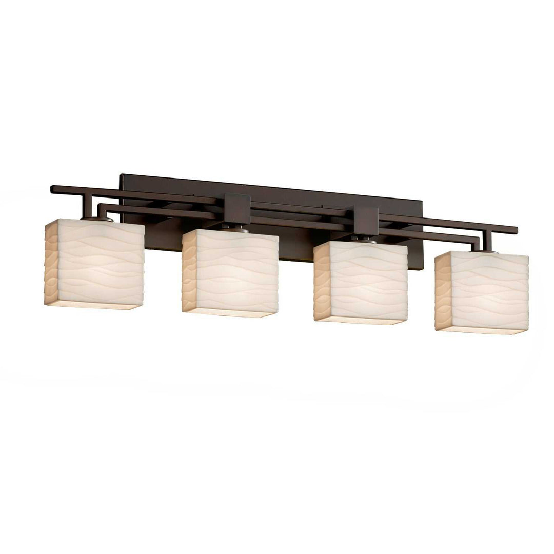 Porcelina Four Light Bath Bar in Dark Bronze Justice Designs