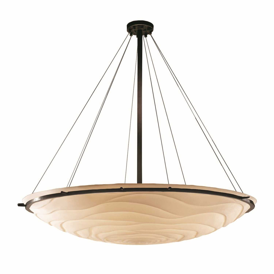 Porcelina 12 Light Pendant in Dark Bronze Justice Designs