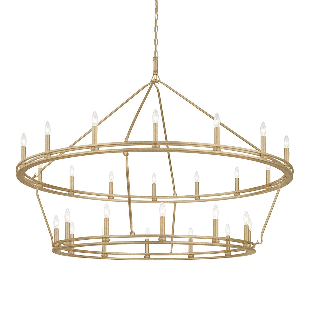 Sutton 28 Light Chandelier in Champagne Leaf - available from The Lighting Shoppe, trusted by Canadian homeowners