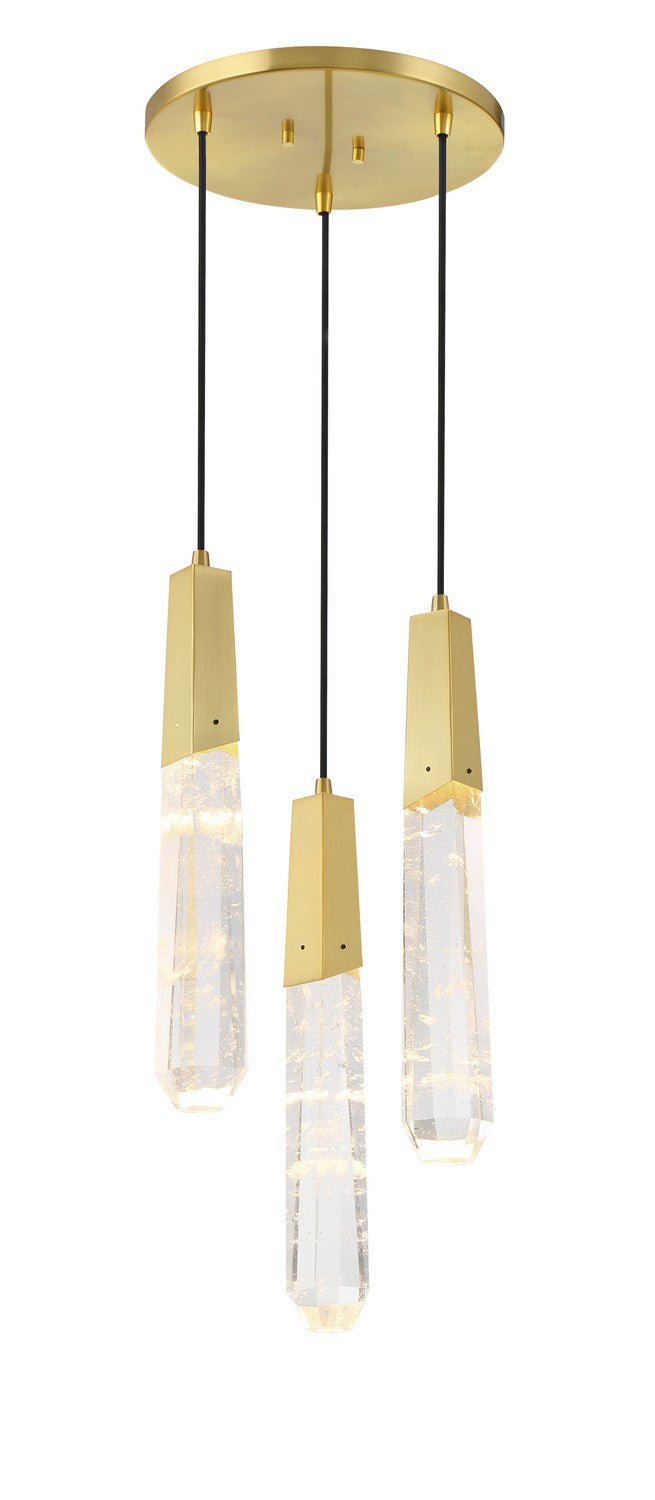 Drifting Droplets LED Pendant in Brushed Brass - available from The Lighting Shoppe, trusted by Canadian homeowners