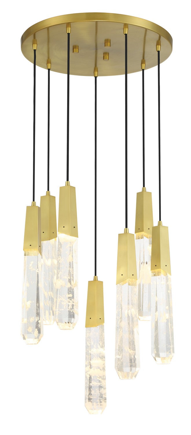 Drifting Droplets LED Pendant in Brushed Brass - available from The Lighting Shoppe, trusted by Canadian homeowners