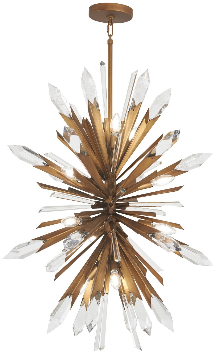 Elsa 12 Light Pendant in Painted Gold - available from The Lighting Shoppe, trusted by Canadian homeowners