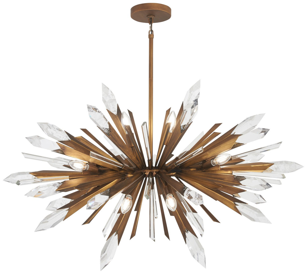 Elsa 12 Light Pendant in Painted Gold - available from The Lighting Shoppe, trusted by Canadian homeowners