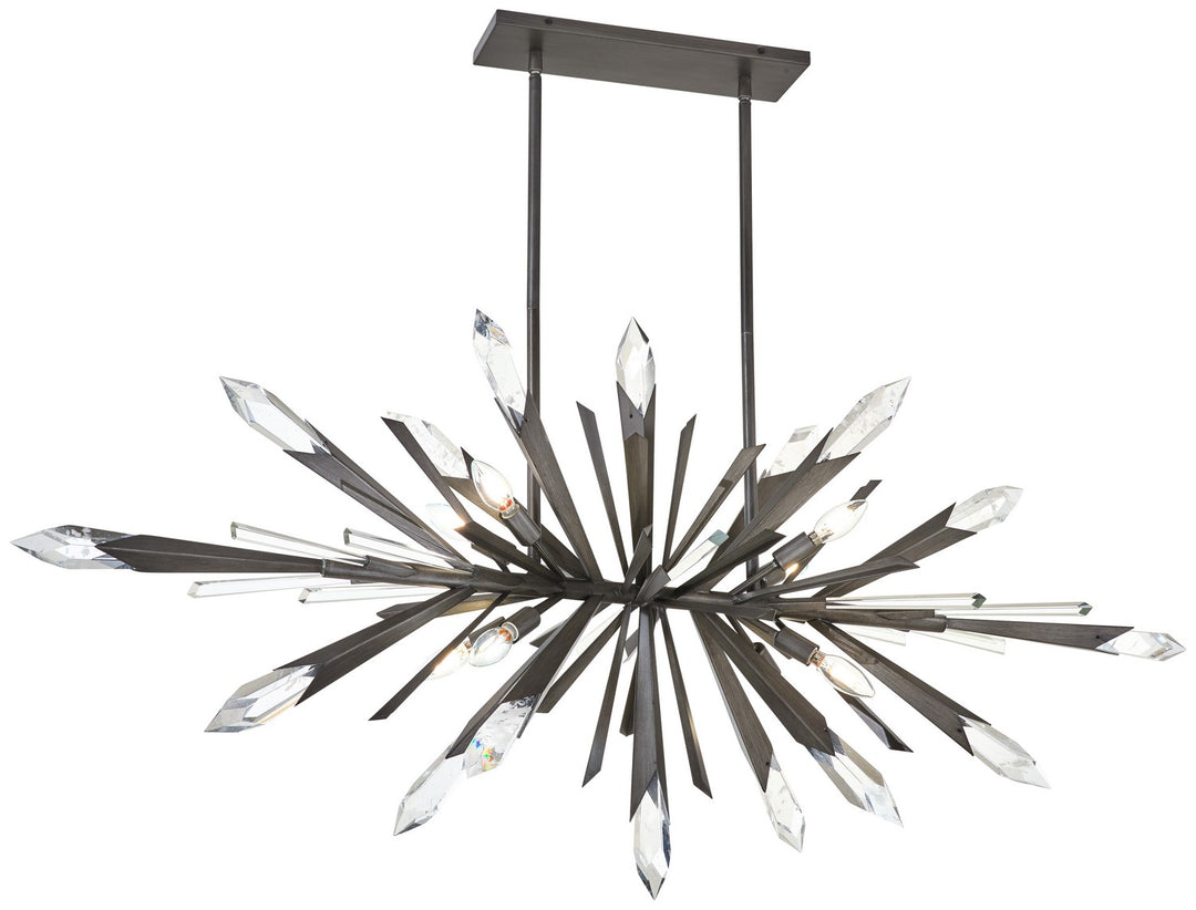 Elsa Eight Light Island Pendant in Midnight Graphite - available from The Lighting Shoppe, trusted by Canadian homeowners