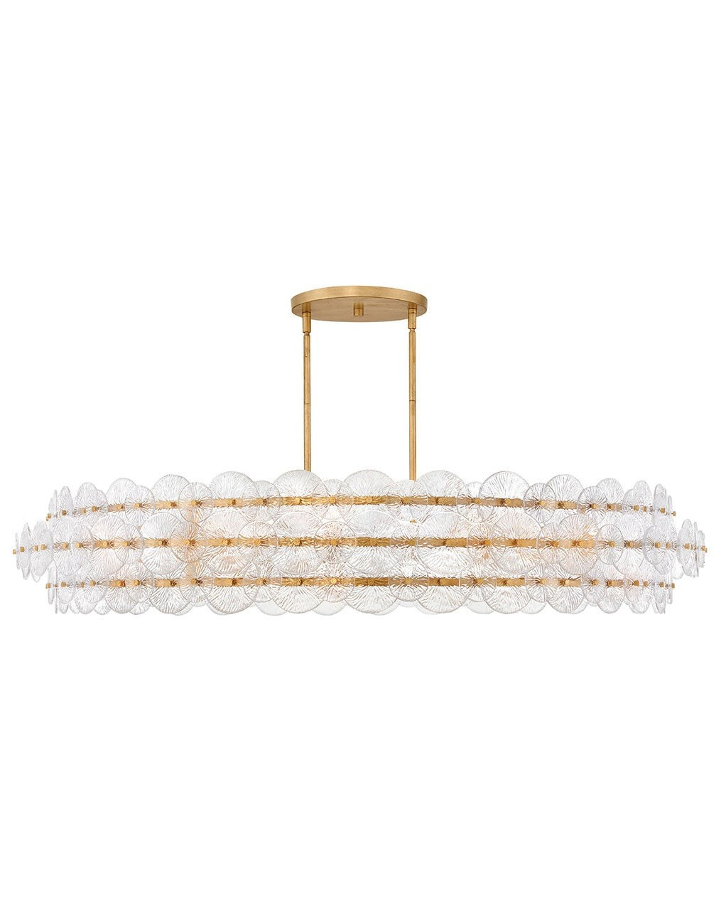 Rene LED Chandelier in Distressed Brass - available from The Lighting Shoppe, trusted by Canadian homeowners