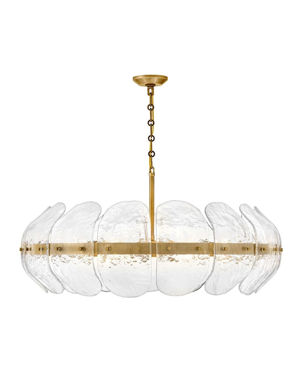 Lillia LED Chandelier in Heritage Brass - available from The Lighting Shoppe, trusted by Canadian homeowners