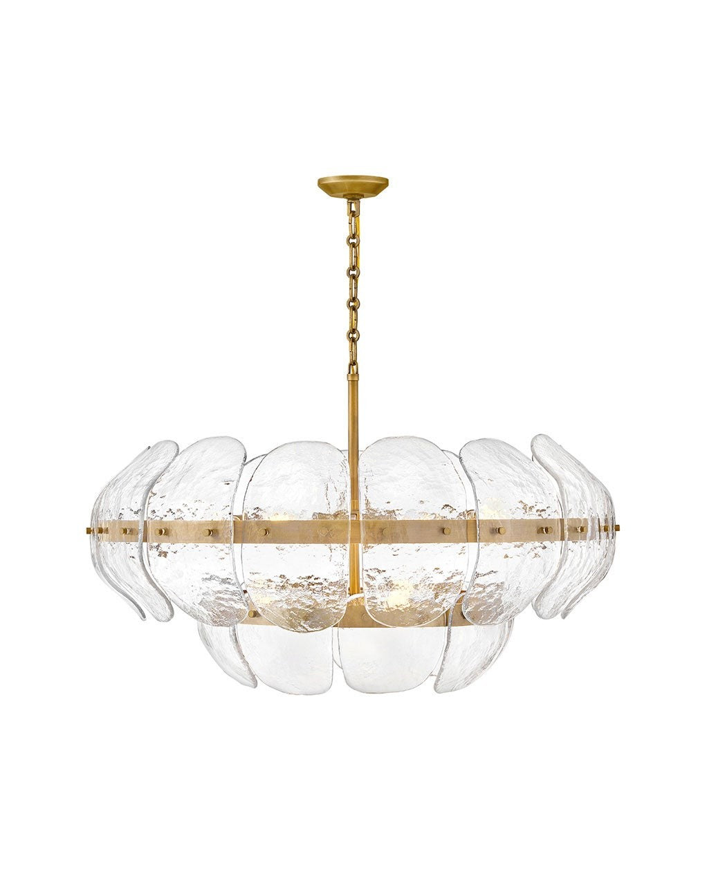 Lillia LED Chandelier in Heritage Brass - available from The Lighting Shoppe, trusted by Canadian homeowners