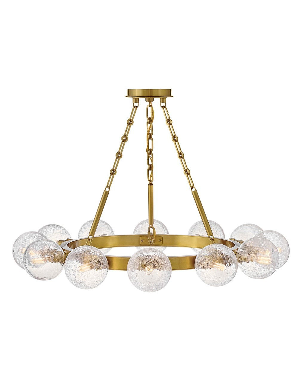 Coco LED Chandelier in Lacquered Brass - available from The Lighting Shoppe, trusted by Canadian homeowners