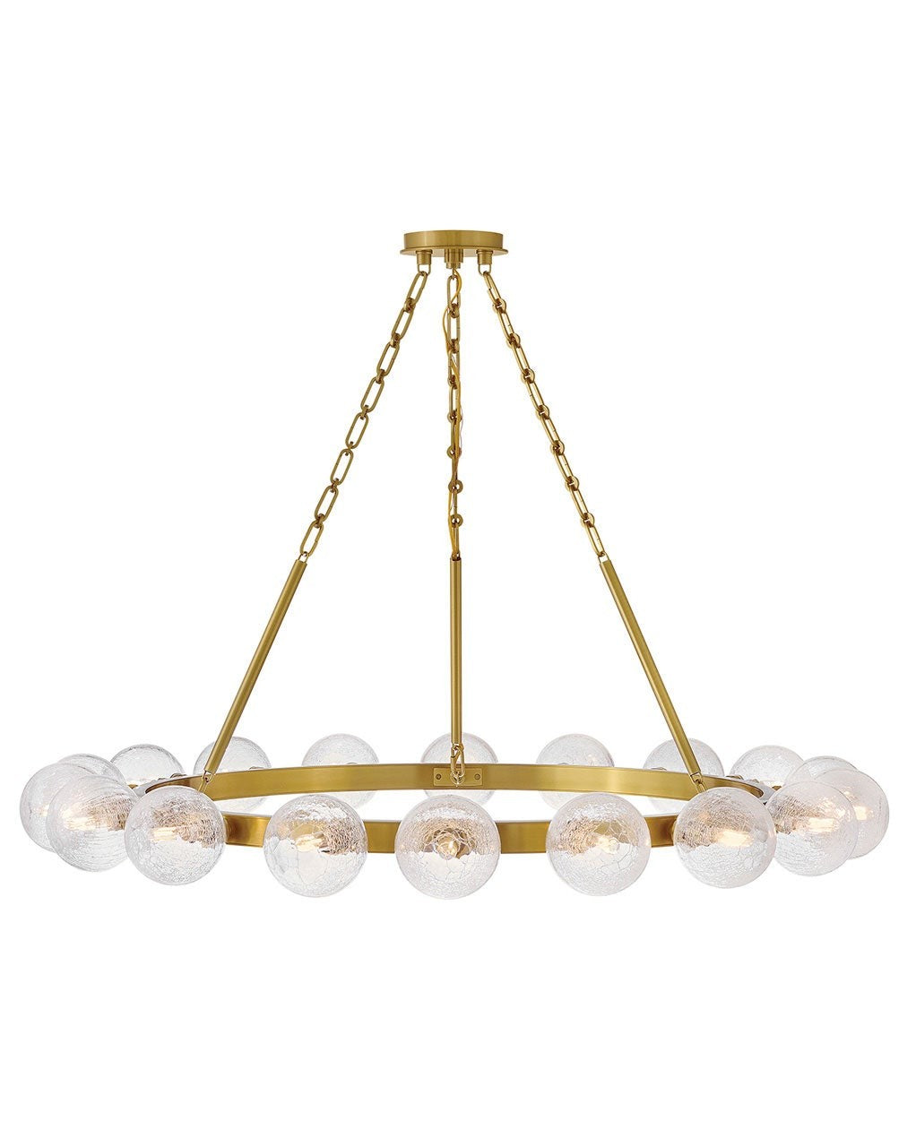 Coco LED Chandelier in Lacquered Brass - available from The Lighting Shoppe, trusted by Canadian homeowners