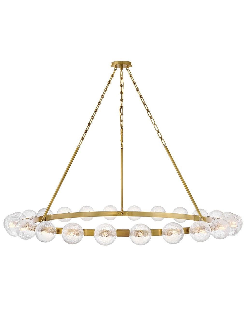 Coco LED Chandelier in Lacquered Brass - available from The Lighting Shoppe, trusted by Canadian homeowners