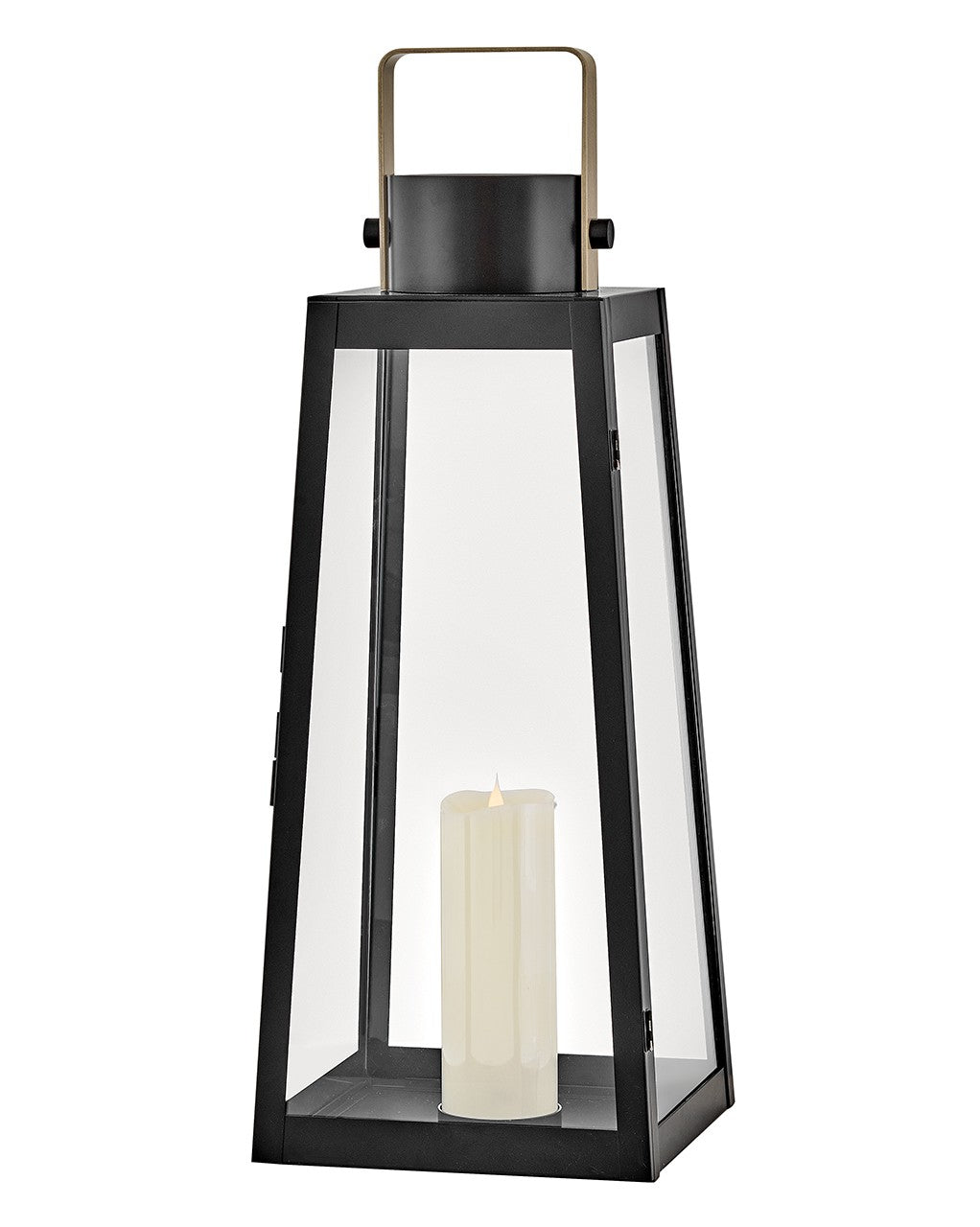 Lark Canada - 82312BK - Decorative Lantern - Hugh - Black