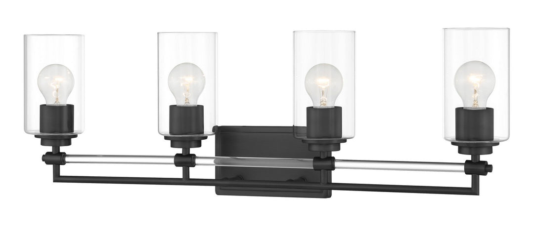 Binsly Four Light Bath Vanity in Coal Black - available from The Lighting Shoppe, trusted by Canadian homeowners