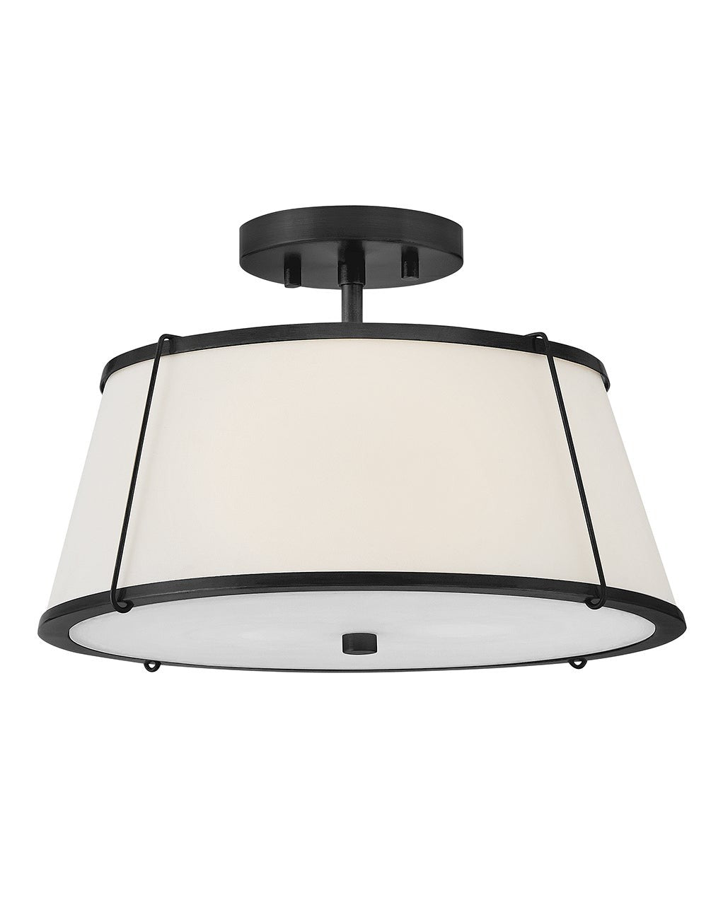 Clarke LED Semi-Flush Mount in Black - available from The Lighting Shoppe, trusted by Canadian homeowners