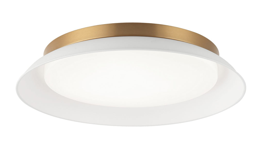 Matteo Canada - M12518MWAG - LED Wall Sconce - Finley - Matte White + Aged Gold Brass