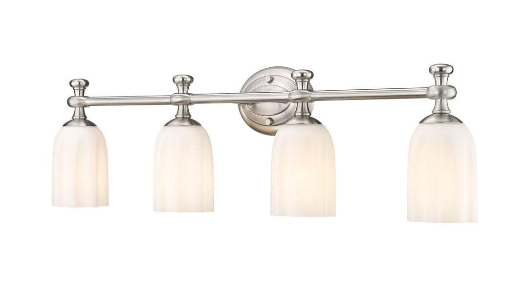 Orion Four Light Vanity in Brushed Nickel - available from The Lighting Shoppe, trusted by Canadian homeowners