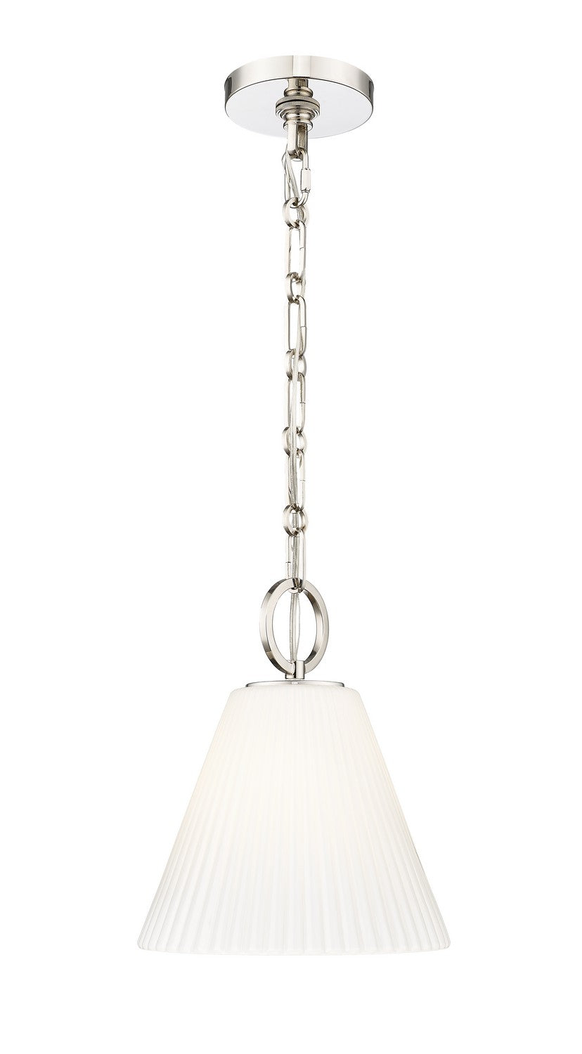 Alaric One Light Pendant in Polished Nickel - available from The Lighting Shoppe, trusted by Canadian homeowners