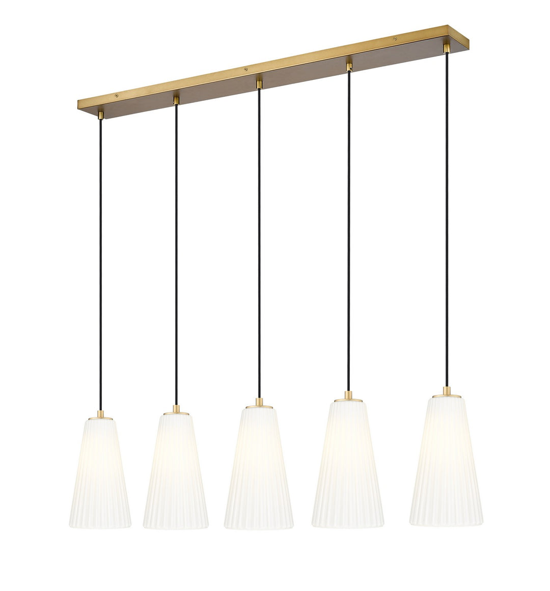 Z-Lite Canada - 3043P6-5L-MGLD - Five Light Linear Chandelier - Farrell - Modern Gold