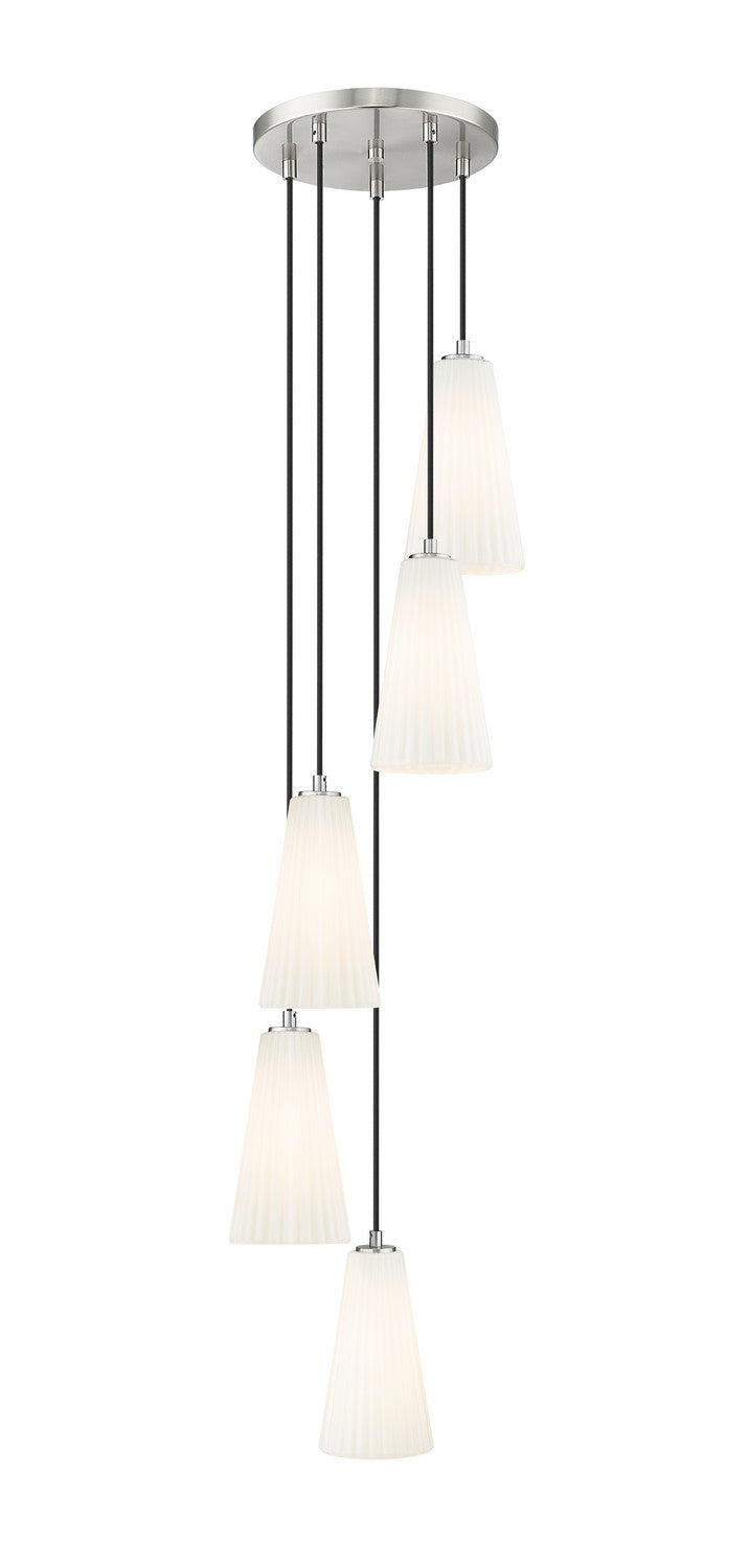 Farrell Five Light Chandelier in Brushed Nickel - available from The Lighting Shoppe, trusted by Canadian homeowners