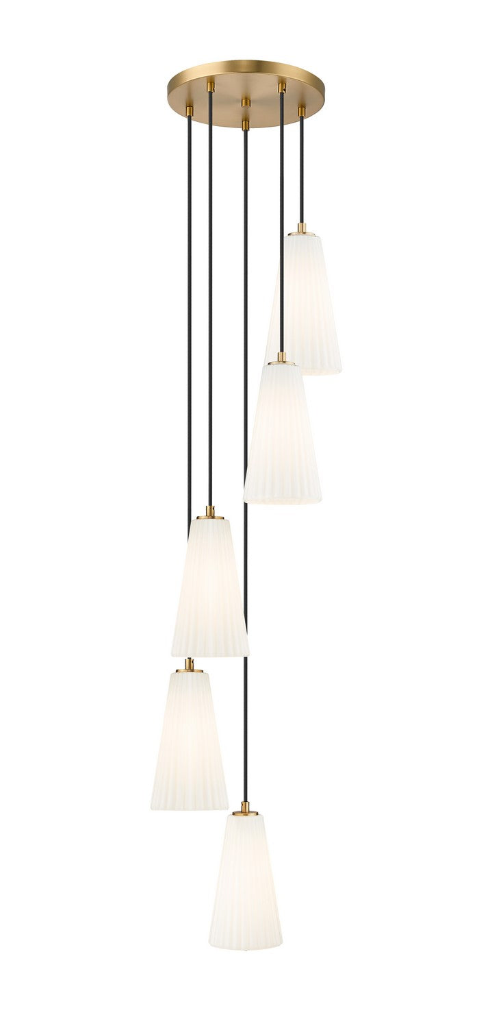 Z-Lite Canada - 3043P6-5R-MGLD - Five Light Chandelier - Farrell - Modern Gold