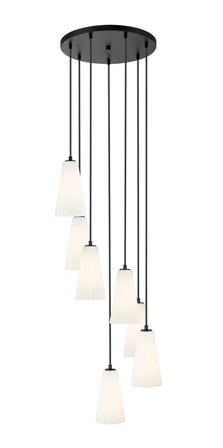 Farrell Seven Light Chandelier in Matte Black - available from The Lighting Shoppe, trusted by Canadian homeowners