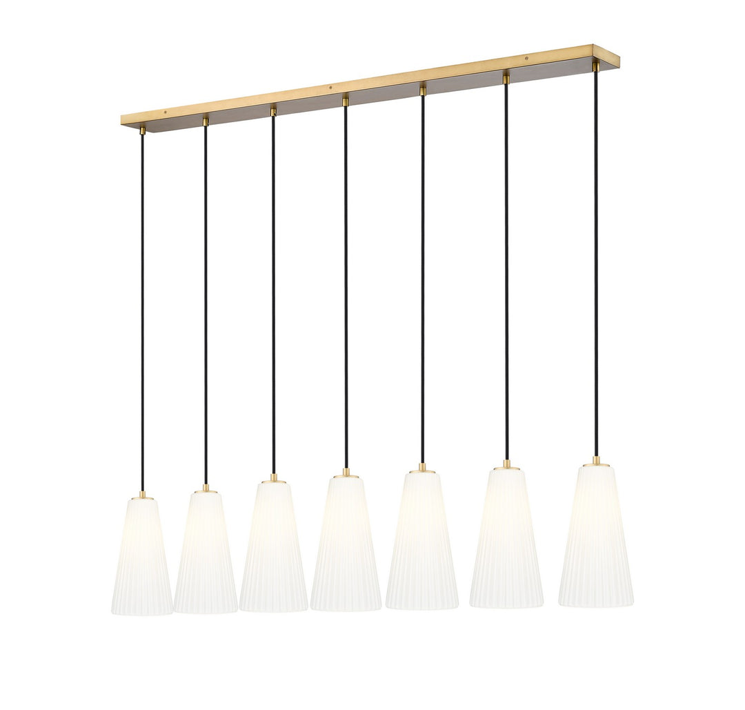 Z-Lite Canada - 3043P7-7L-MGLD - Seven Light Linear Chandelier - Farrell - Modern Gold