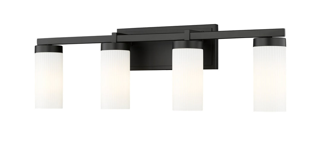 Danica Four Light Vanity in Matte Black - available from The Lighting Shoppe, trusted by Canadian homeowners