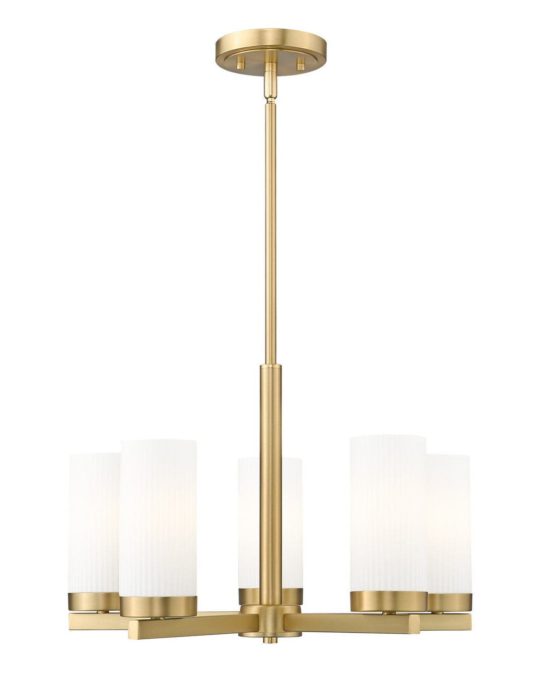 Danica Five Light Chandelier in Modern Gold - available from The Lighting Shoppe, trusted by Canadian homeowners