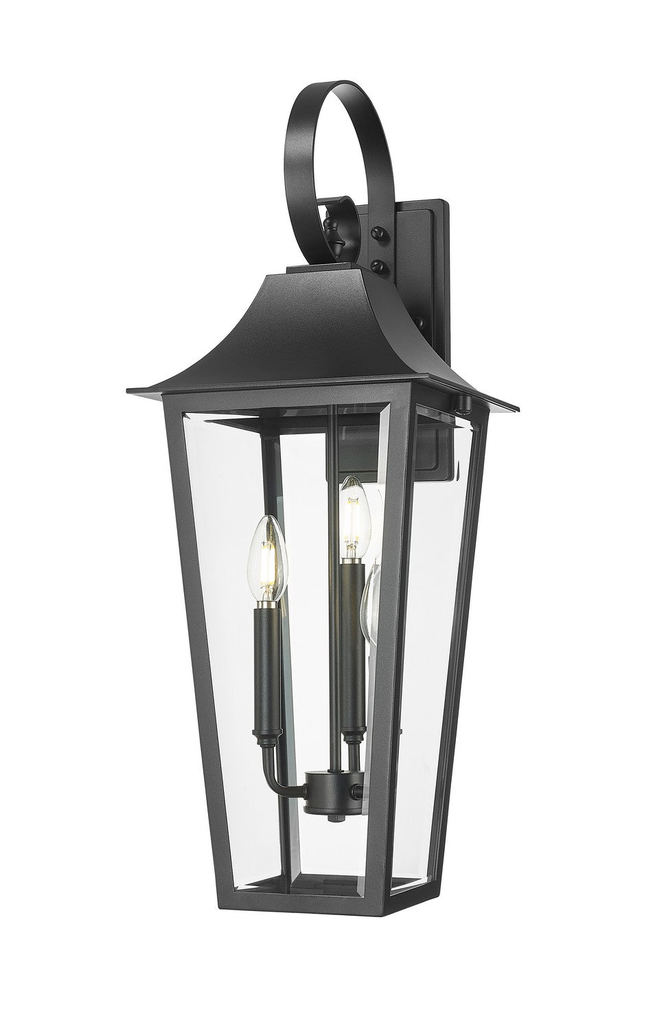 Gannon Three Light Outdoor Wall Light in Black - available from The Lighting Shoppe, trusted by Canadian homeowners