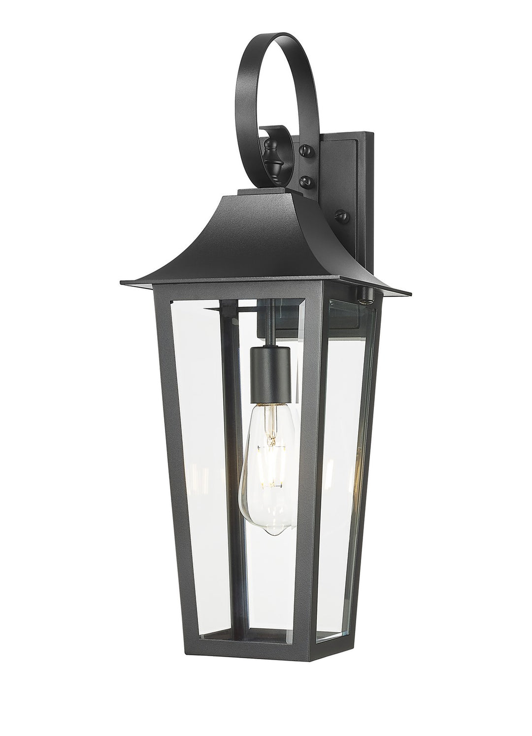 Gannon One Light Outdoor Wall Light in Black - available from The Lighting Shoppe, trusted by Canadian homeowners