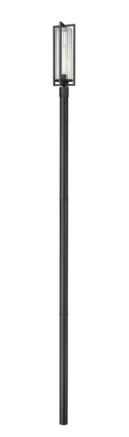Aura One Light Outdoor Post Mounted Fixture in Black - available from The Lighting Shoppe, trusted by Canadian homeowners