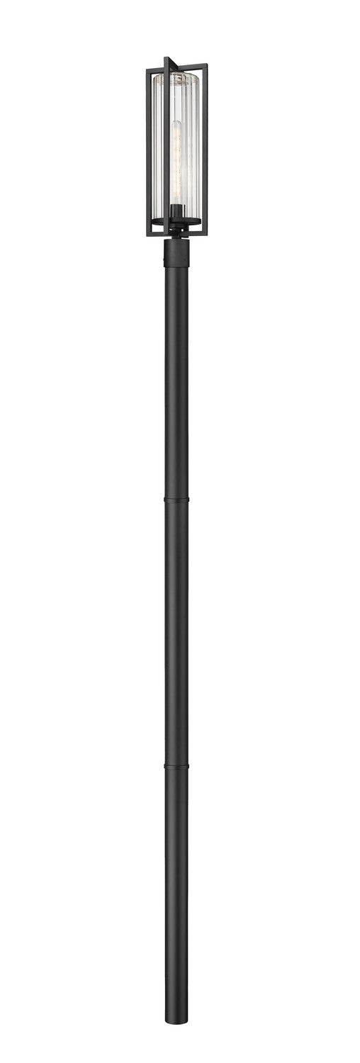 Aura One Light Outdoor Post Mounted Fixture in Black - available from The Lighting Shoppe, trusted by Canadian homeowners