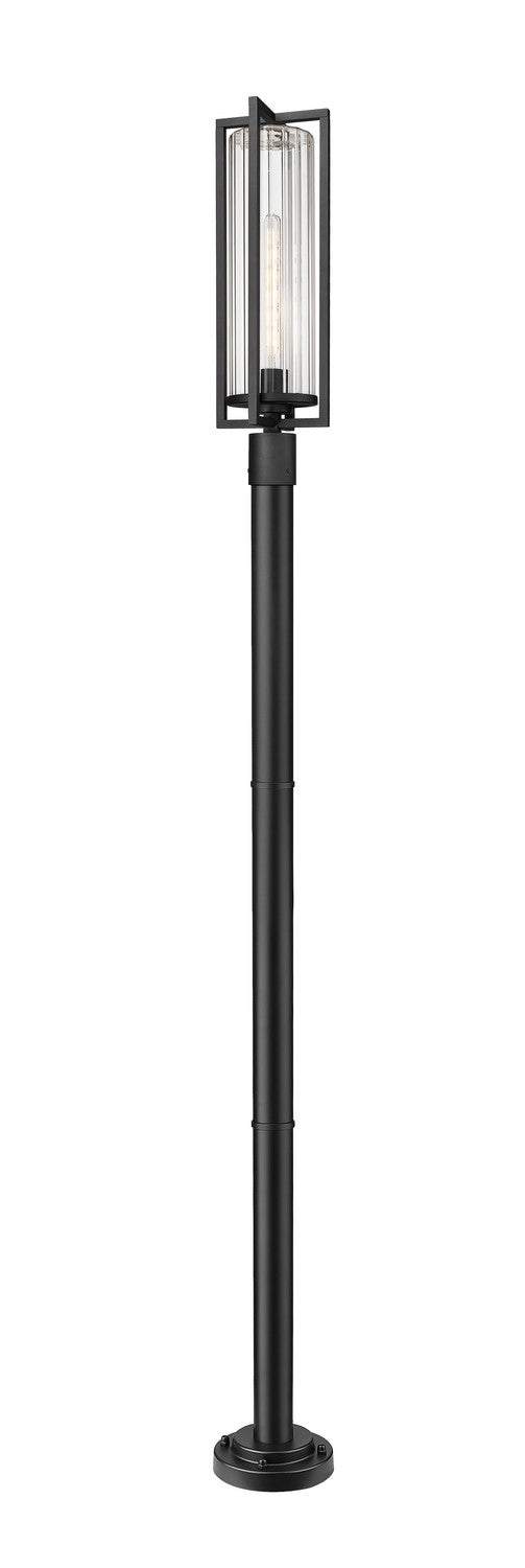Aura One Light Outdoor Post Mounted Fixture in Black - available from The Lighting Shoppe, trusted by Canadian homeowners