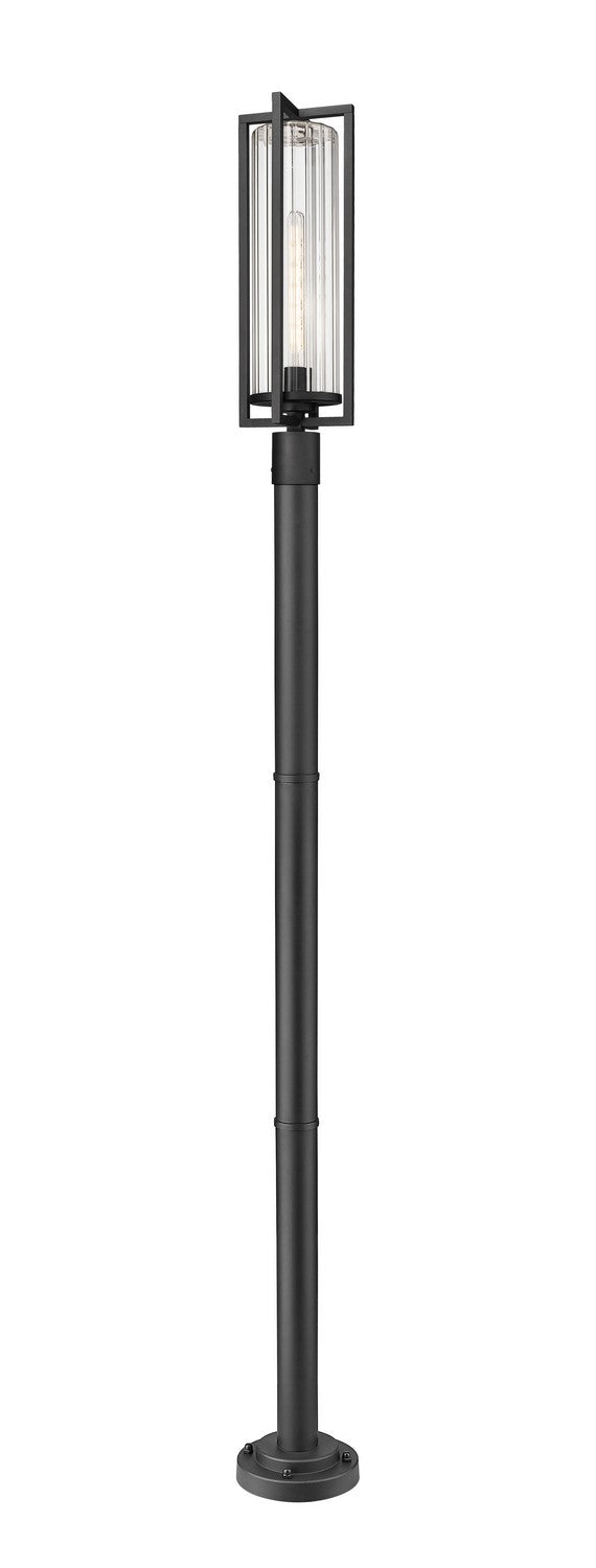 Aura One Light Outdoor Post Mounted Fixture in Black - available from The Lighting Shoppe, trusted by Canadian homeowners