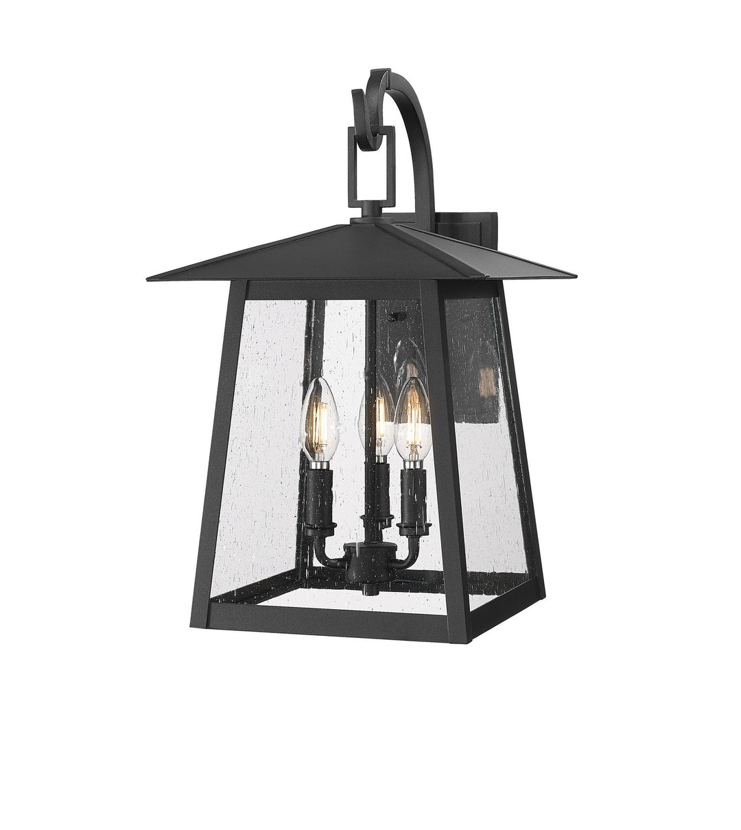 Rainer Three Light Outdoor Wall Light in Black - available from The Lighting Shoppe, trusted by Canadian homeowners
