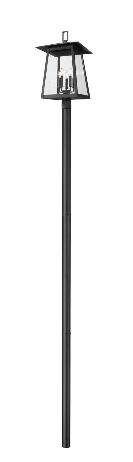 Rainer Five Light Outdoor Post Mounted Fixture in Black - available from The Lighting Shoppe, trusted by Canadian homeowners