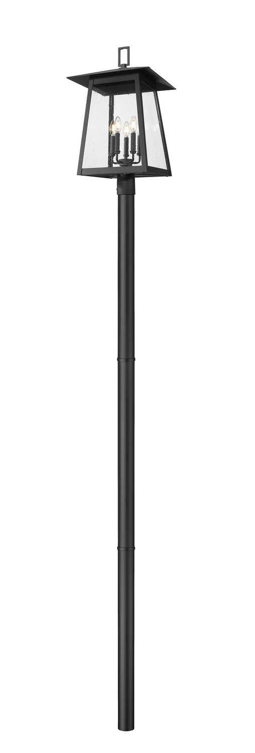 Rainer Five Light Outdoor Post Mounted Fixture in Black - available from The Lighting Shoppe, trusted by Canadian homeowners
