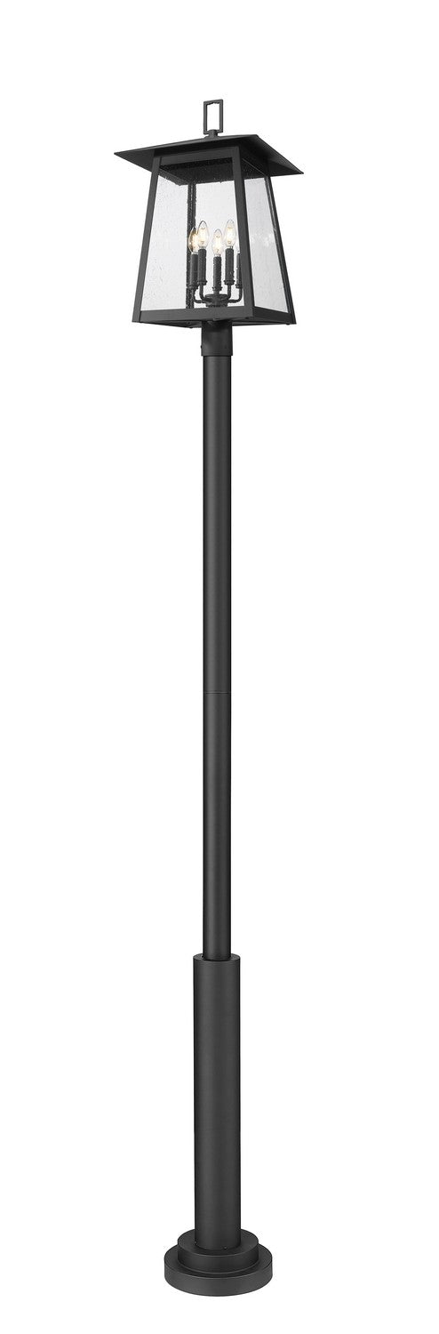Rainer Five Light Outdoor Post Mounted Fixture in Black - available from The Lighting Shoppe, trusted by Canadian homeowners