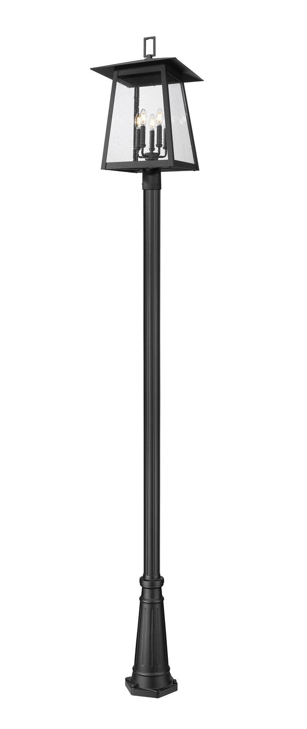 Rainer Five Light Outdoor Post Mounted Fixture in Black - available from The Lighting Shoppe, trusted by Canadian homeowners