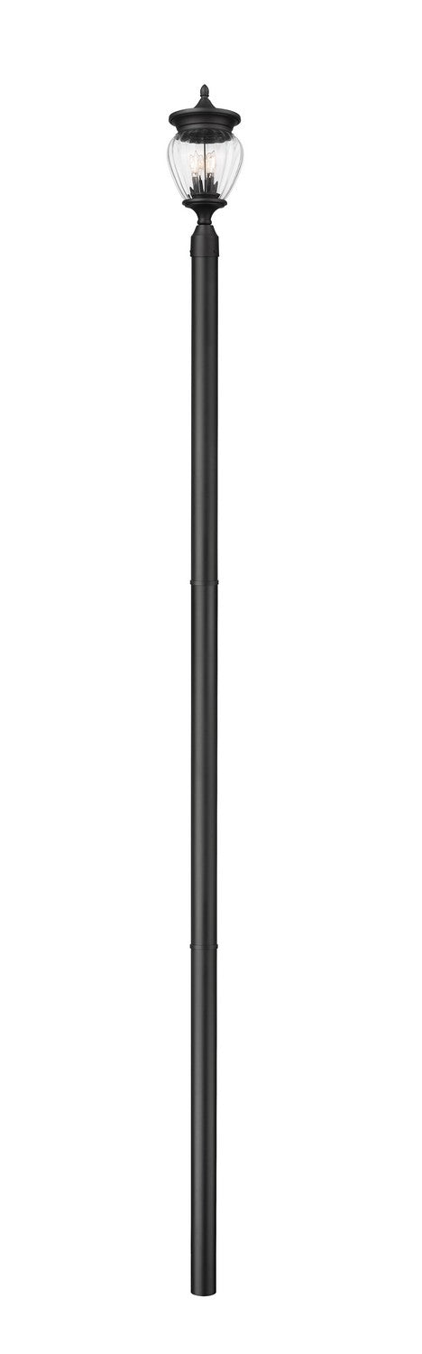 Davina Three Light Outdoor Post Mounted Fixture in Black - available from The Lighting Shoppe, trusted by Canadian homeowners