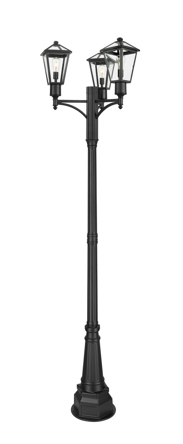 Talbot One Light Outdoor Post Mount Fixture in Black - available from The Lighting Shoppe, trusted by Canadian homeowners