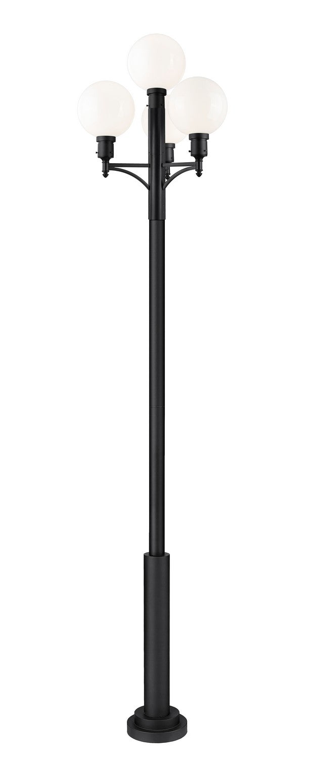 Laurent One Light Outdoor Post Mount Fixture in Black - available from The Lighting Shoppe, trusted by Canadian homeowners