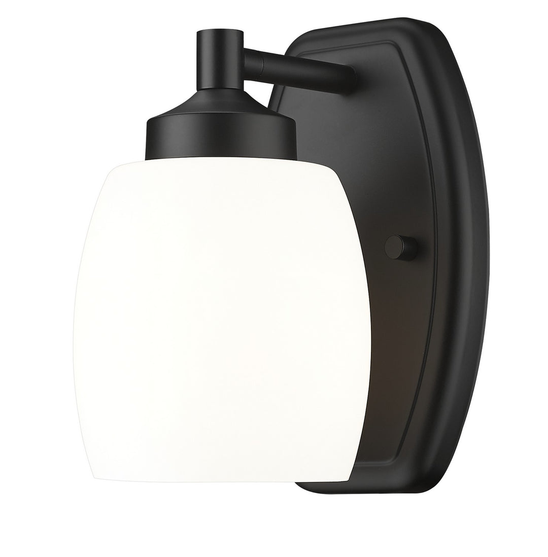 Kendrick One Light Wall Sconce in Matte Black - available from The Lighting Shoppe, trusted by Canadian homeowners