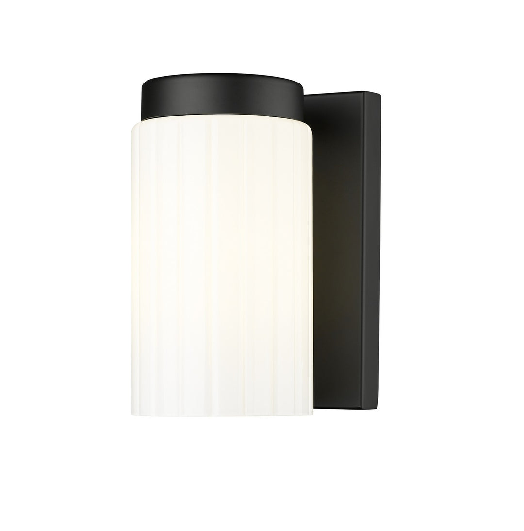 Burk One Light Wall Sconce in Matte Black - available from The Lighting Shoppe, trusted by Canadian homeowners