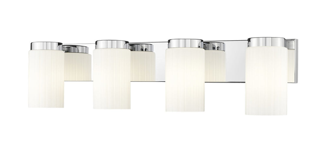 Burk Four Light Vanity in Chrome - available from The Lighting Shoppe, trusted by Canadian homeowners