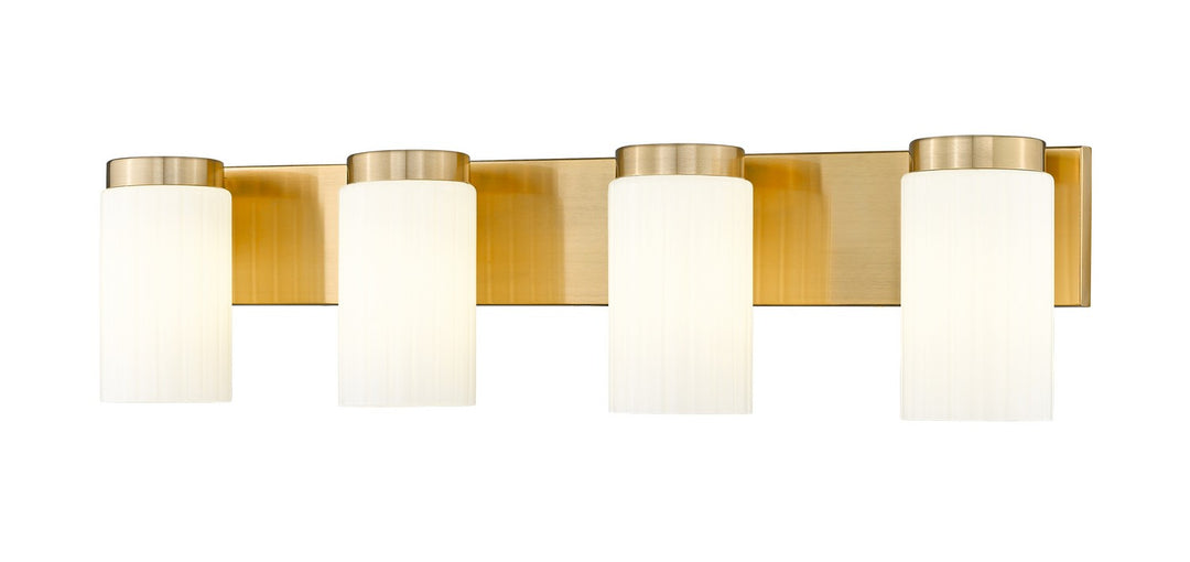 Burk Four Light Vanity in Luxe Gold - available from The Lighting Shoppe, trusted by Canadian homeowners