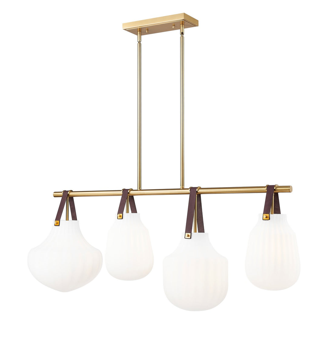 Newbury Four Light Pendant in Modern Gold - available from The Lighting Shoppe, trusted by Canadian homeowners