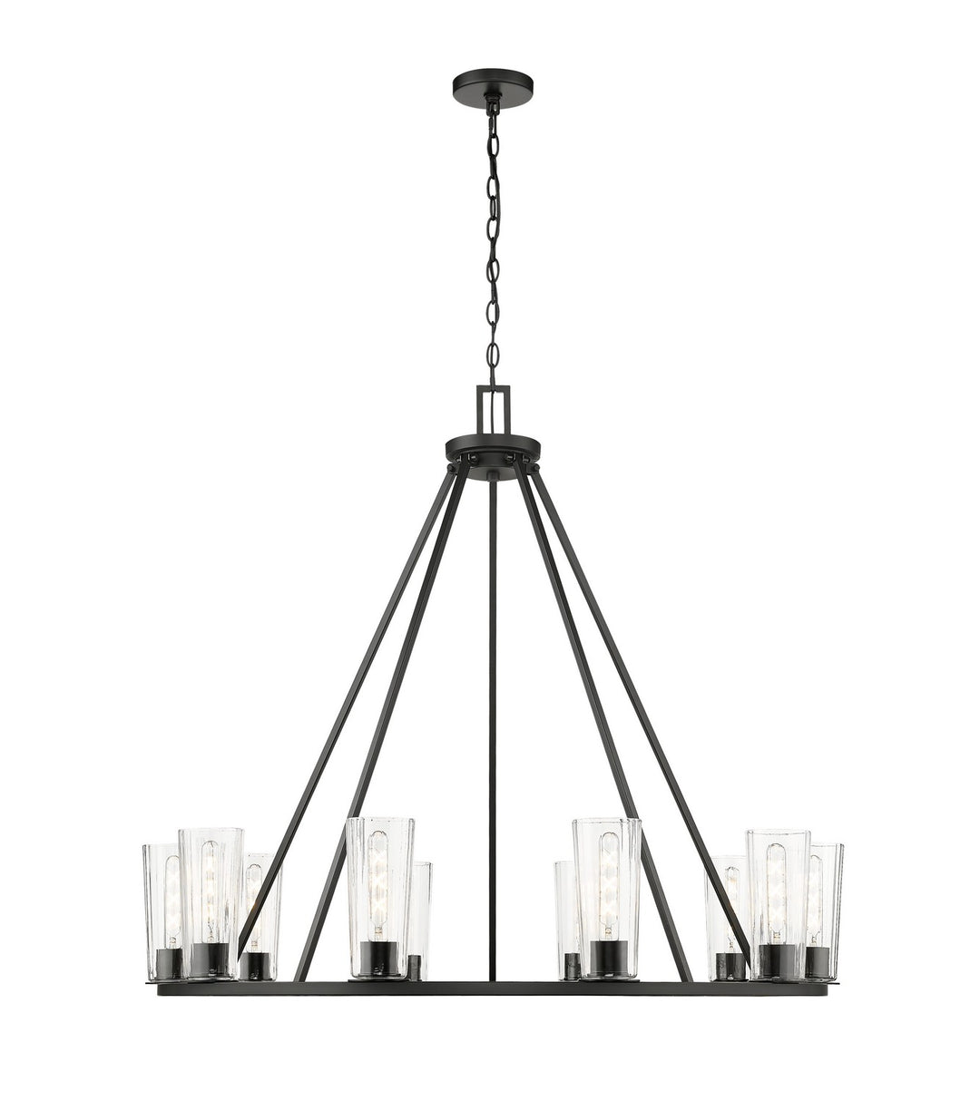 Titus Ten Light Chandelier in Matte Black - available from The Lighting Shoppe, trusted by Canadian homeowners
